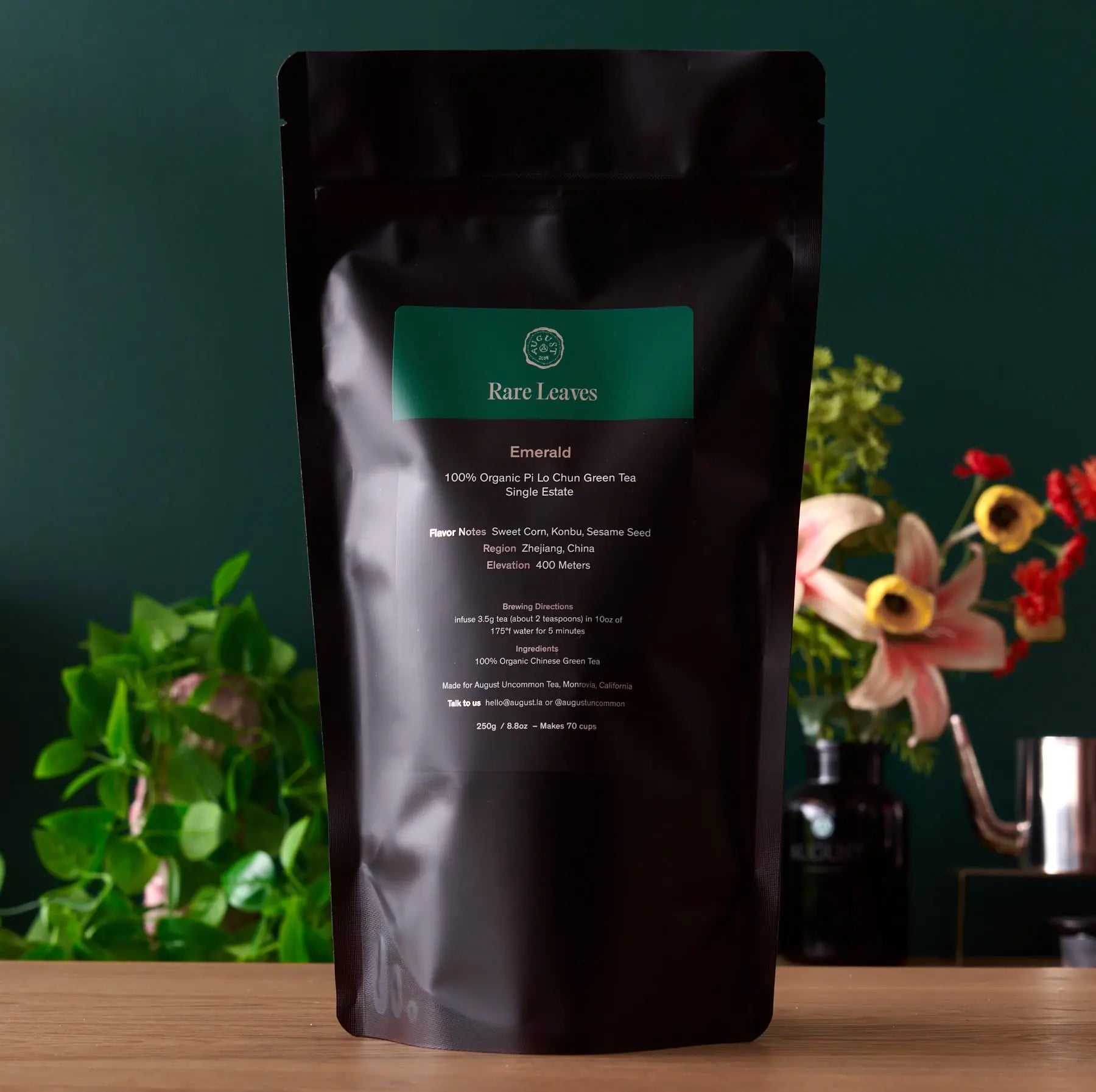 Rare Leaves Emerald - Single Estate Pi Lo Chun Green Tea - August Uncommon Tea