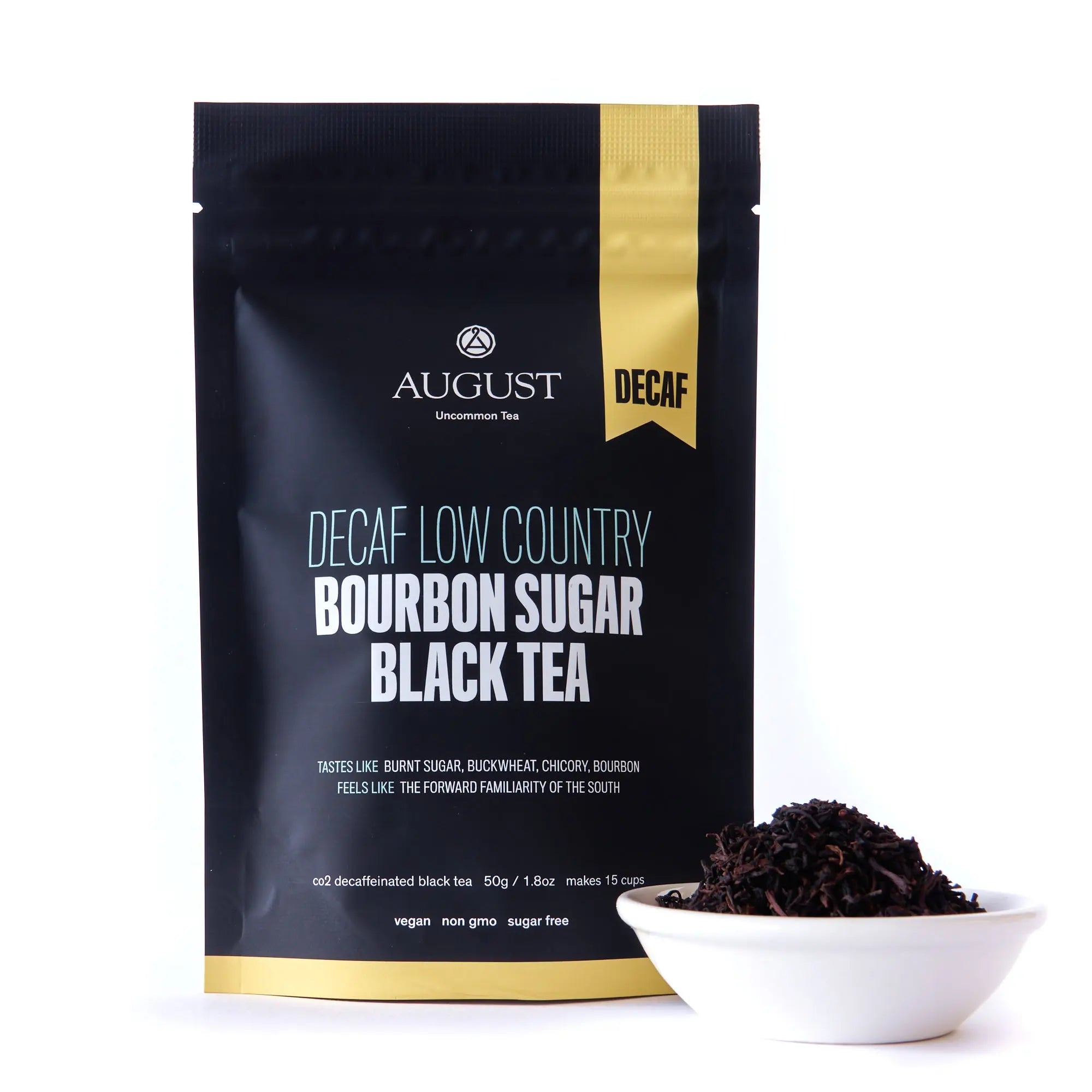 Decaf Low Country - Bourbon Sugar Black Tea - August Uncommon Tea