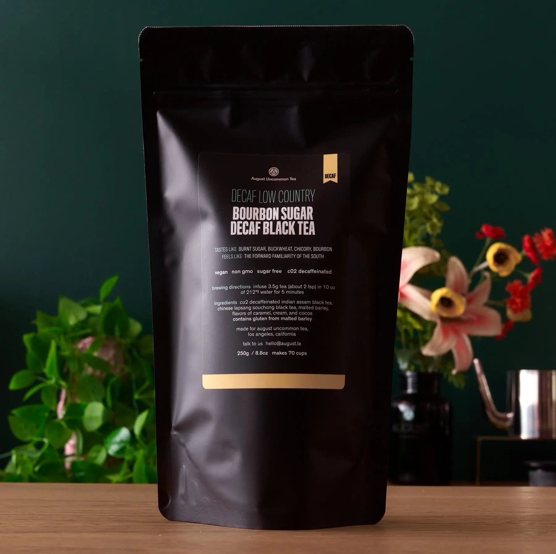 Decaf Low Country - Bourbon Sugar Black Tea - August Uncommon Tea