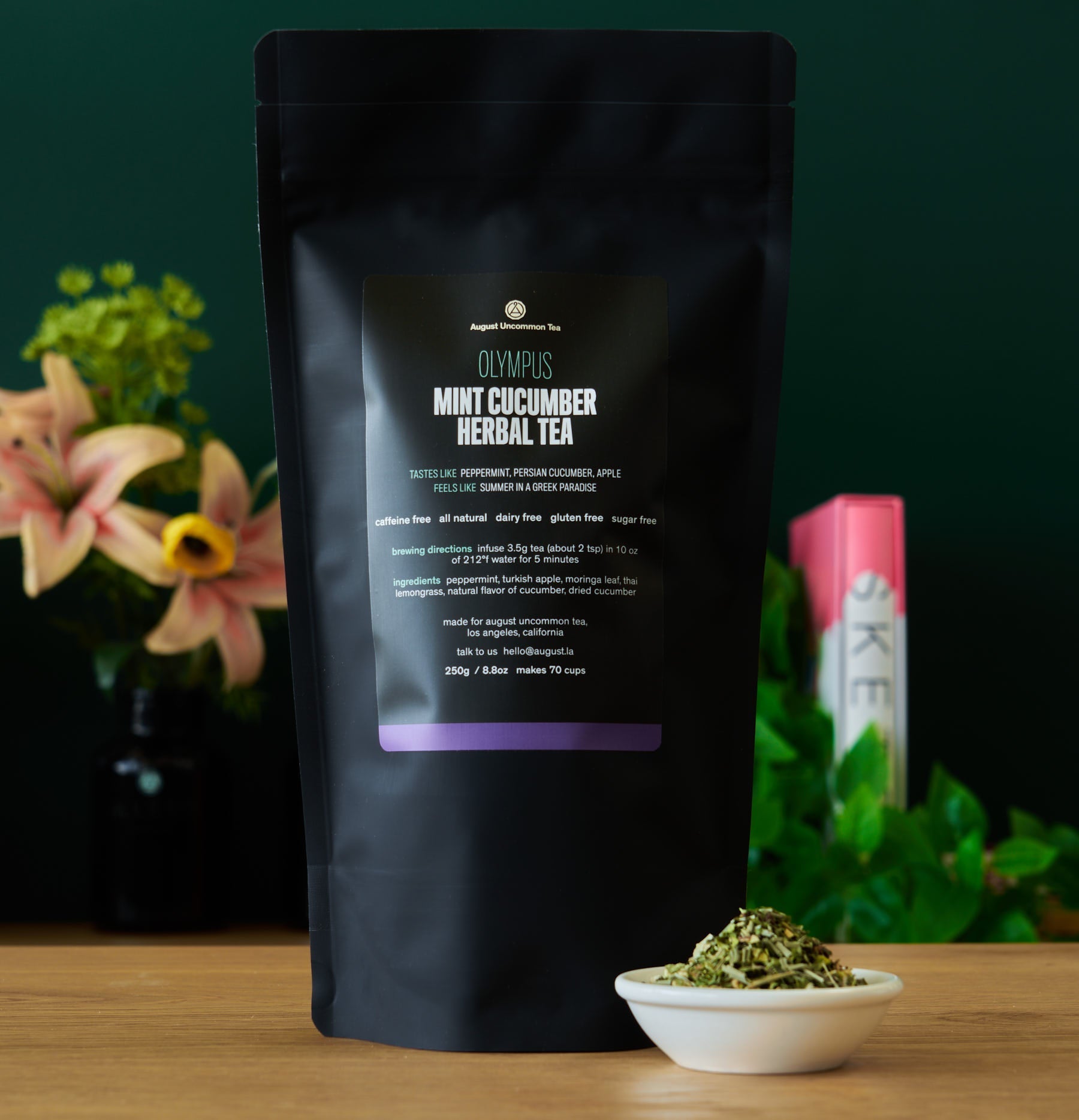 Olympus - Mint Cucumber Herbal Tea (Caffeine Free) - August Uncommon Tea