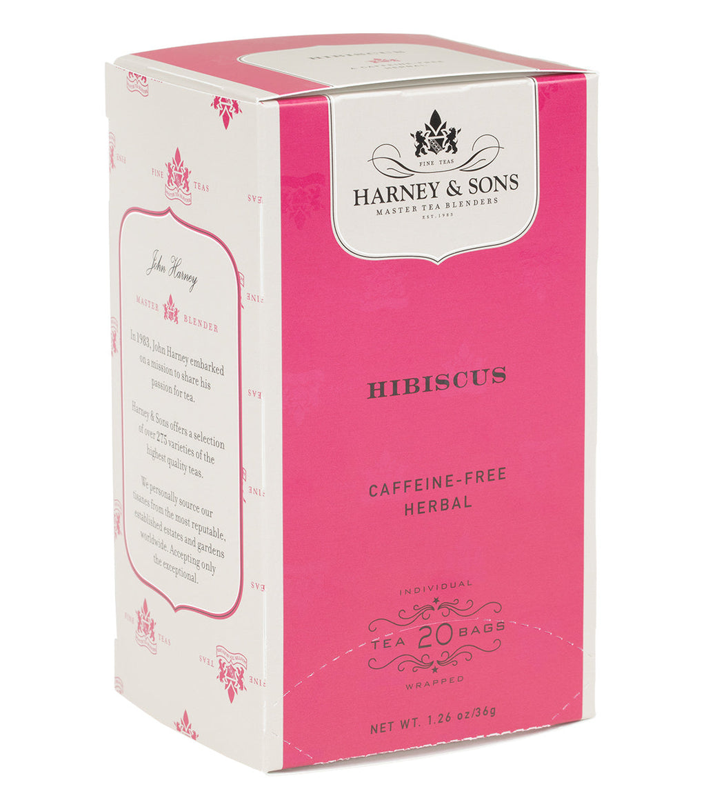 Hibiscus, Box of 20 Premium Teabags - Harney & Sons Fine Teas