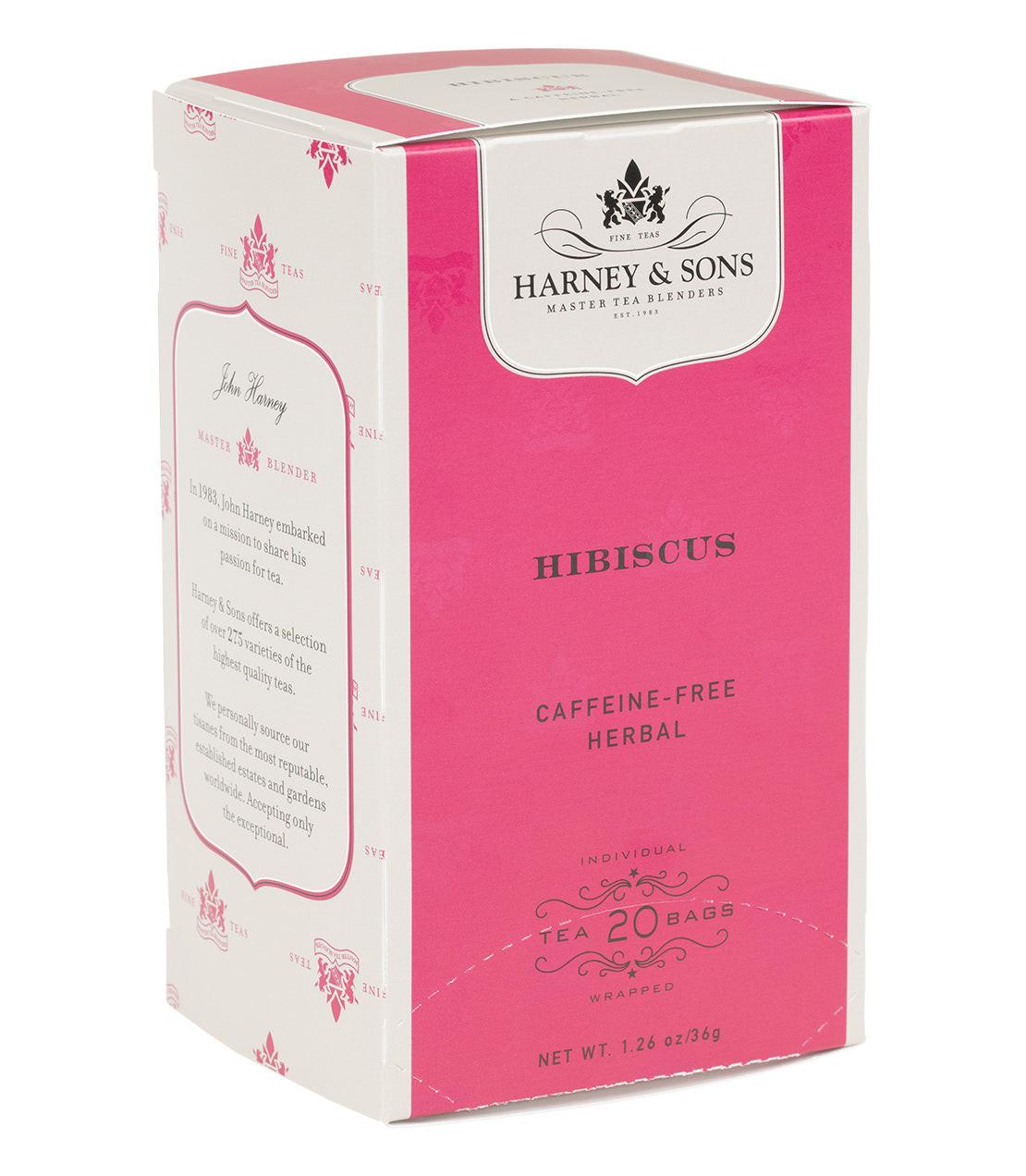 Hibiscus, Box of 20 Premium Teabags - Harney & Sons Fine Teas