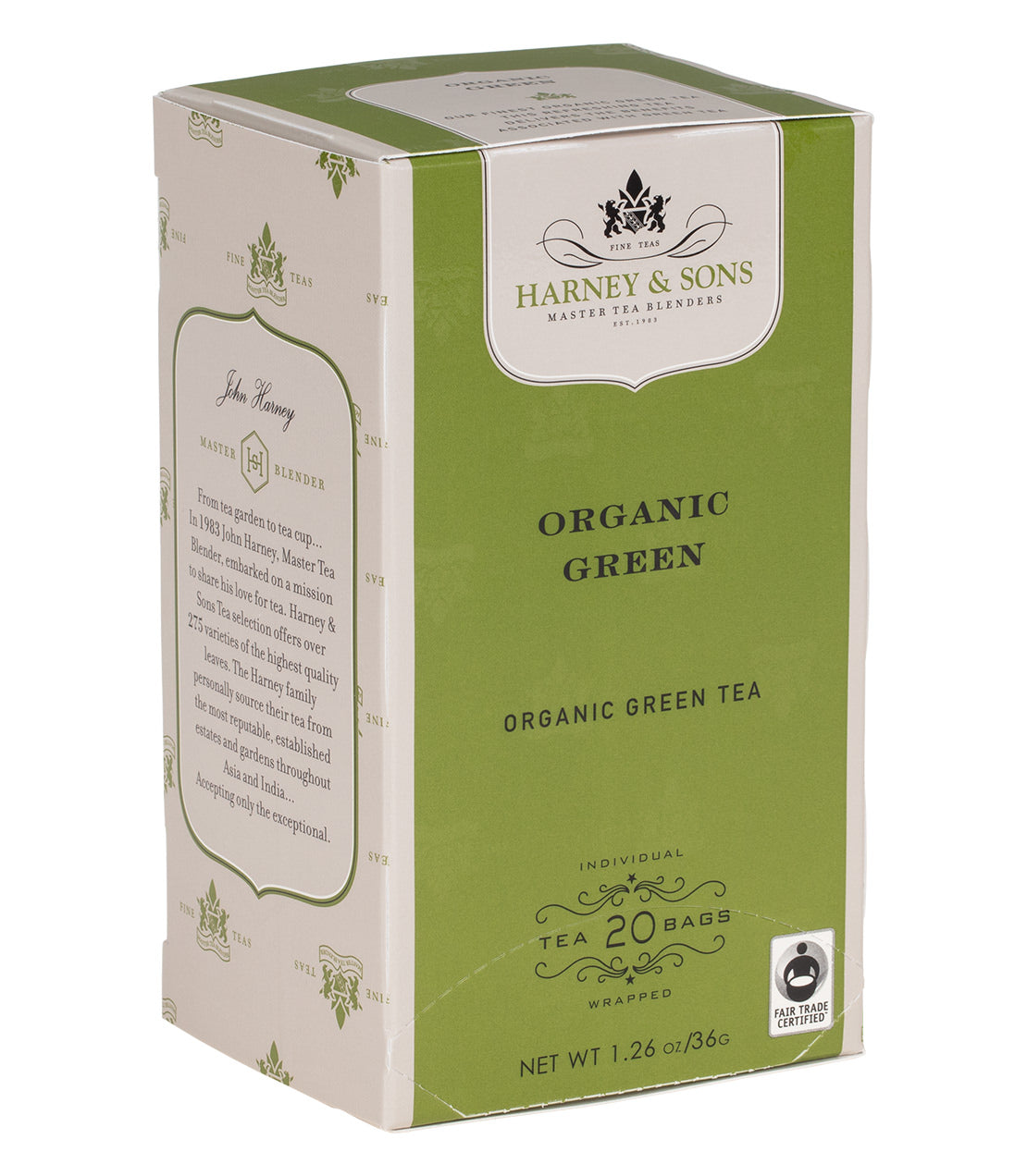 Organic Green Premium Teabags - Harney & Sons Fine Teas
