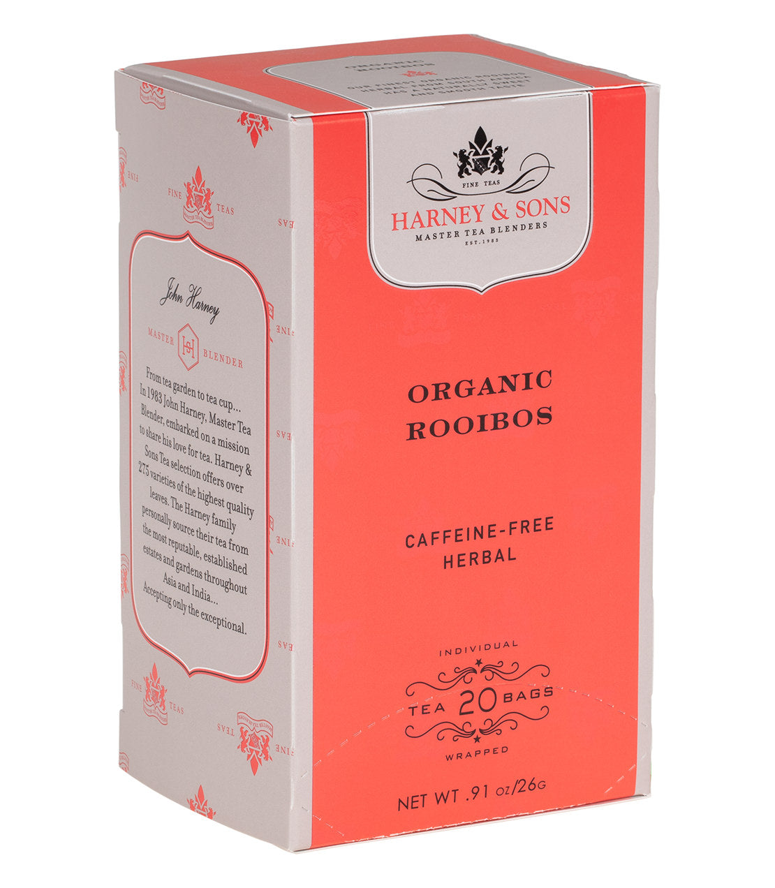 Organic Rooibos, Box of 20 Premium Teabags - Harney & Sons Fine Teas