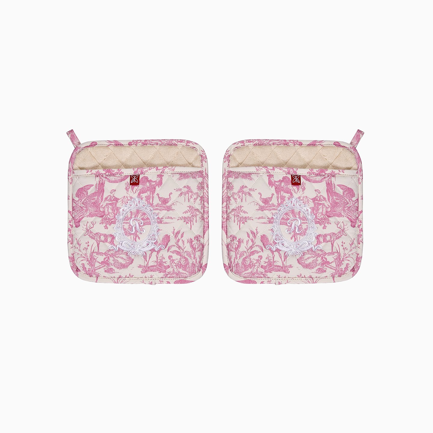 French Toile de Jouy Premium Cotton Pot Holder-0