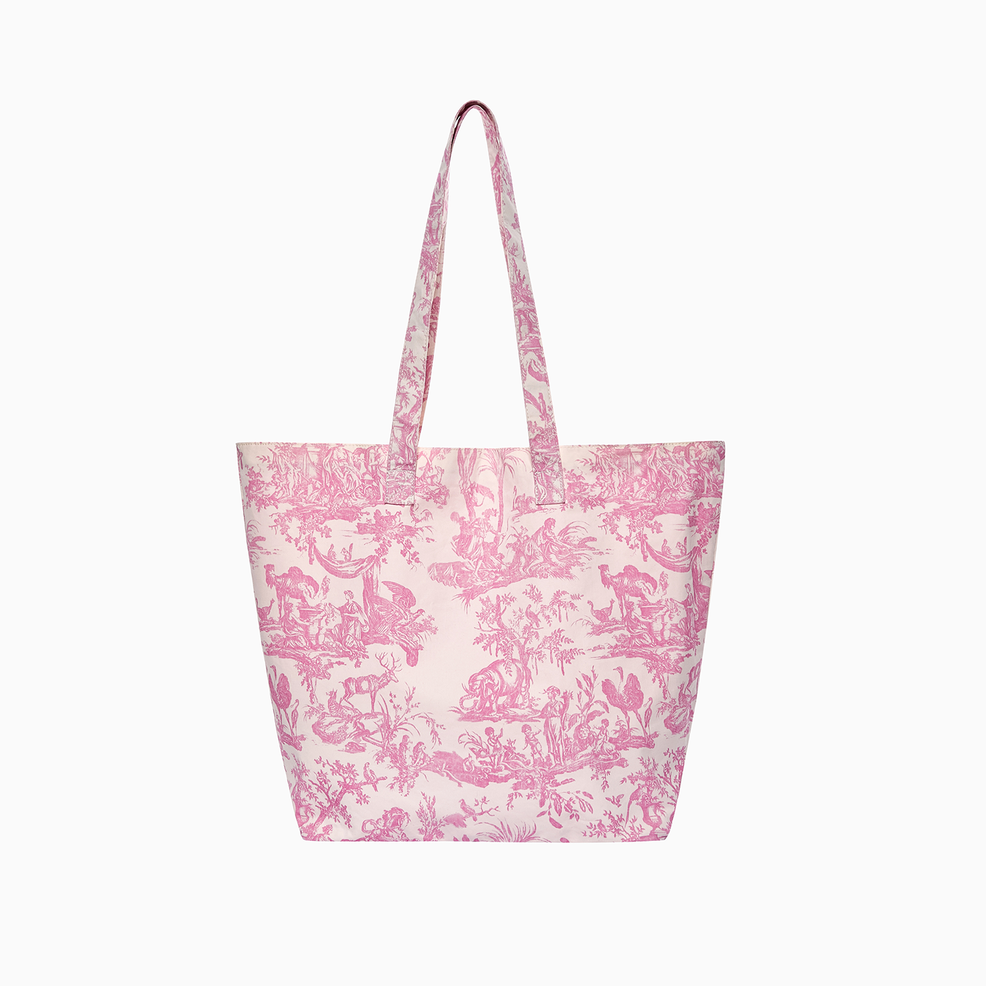 French Toile de Jouy Premium Cotton Tote Bag-3