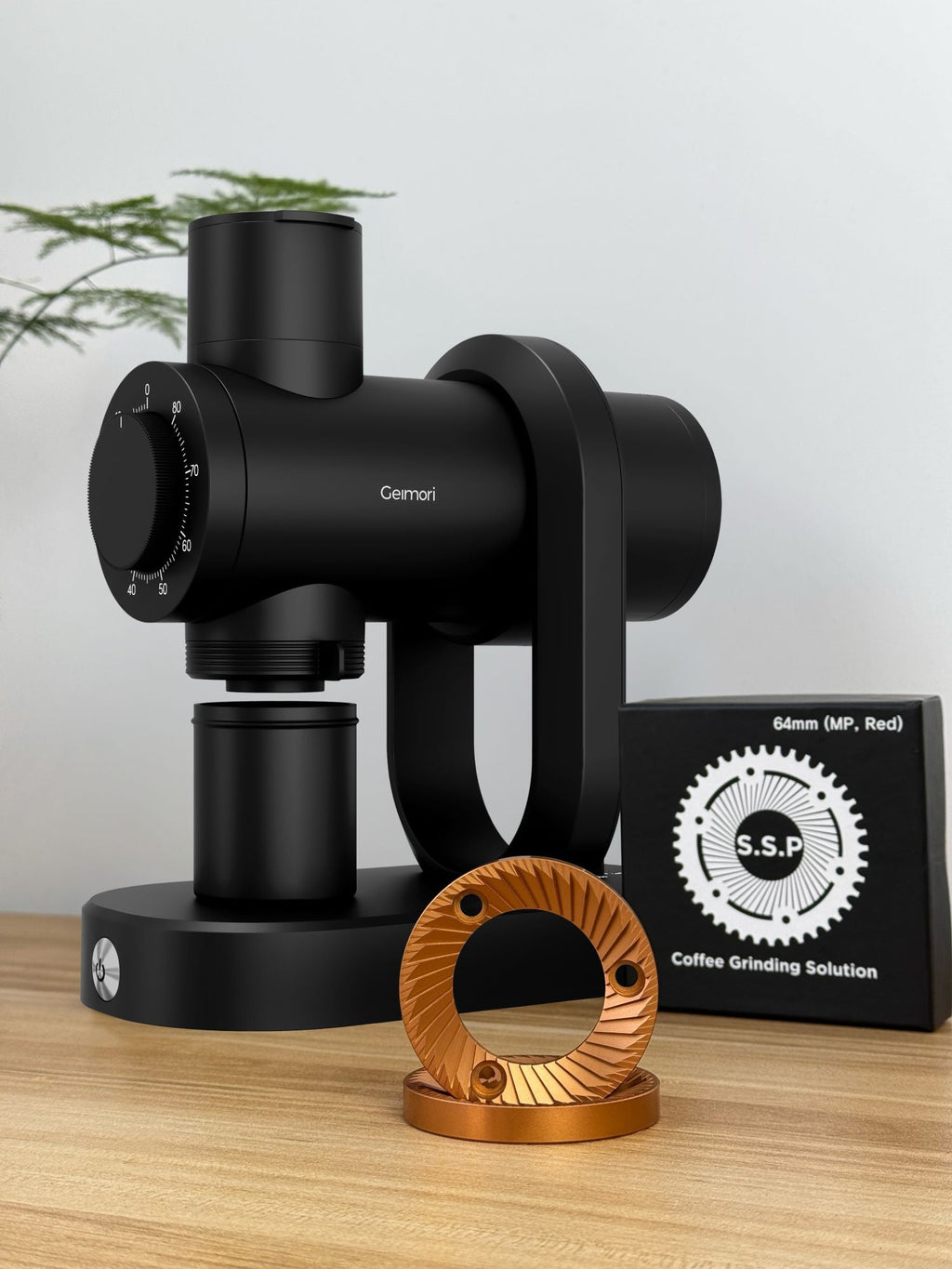 Geimori GU64 Gen2 Single Dose Coffee Grinder with 64mm Flat Burr, Anti-Static Design, Stepless Adjustment, Adjustable RPM, Zero Retention - Wirsh
