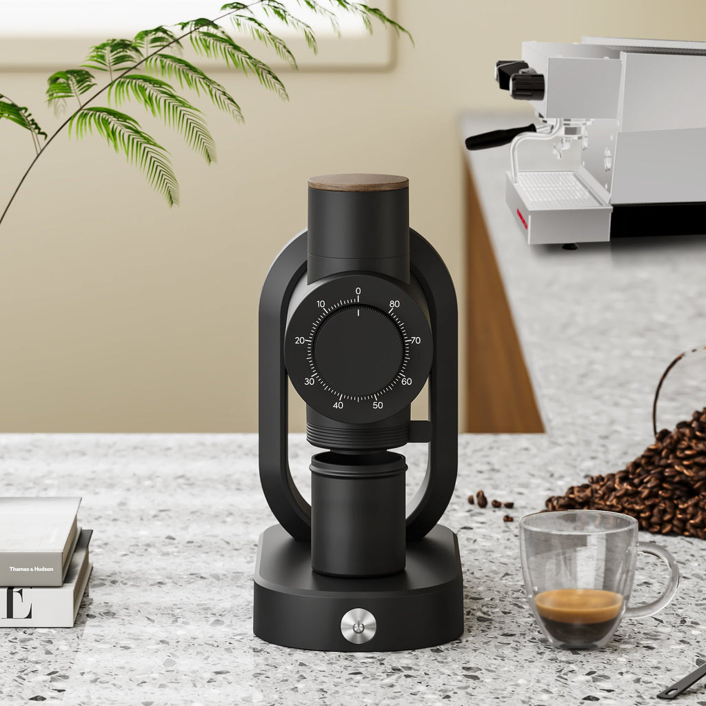 Geimori GU64 Gen2 Single Dose Coffee Grinder with 64mm Flat Burr, Anti-Static Design, Stepless Adjustment, Adjustable RPM, Zero Retention - Wirsh