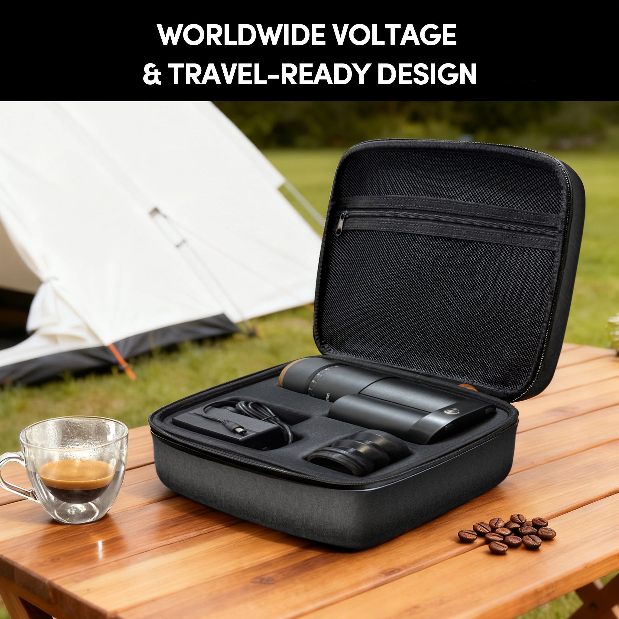 Geimori T38 Plus-The True Pro Grade Portable Coffee Grinder with 38mm Conical Burr, Anti-Static Tech, Stepless Grind Settings, Zero Retention - Wirsh