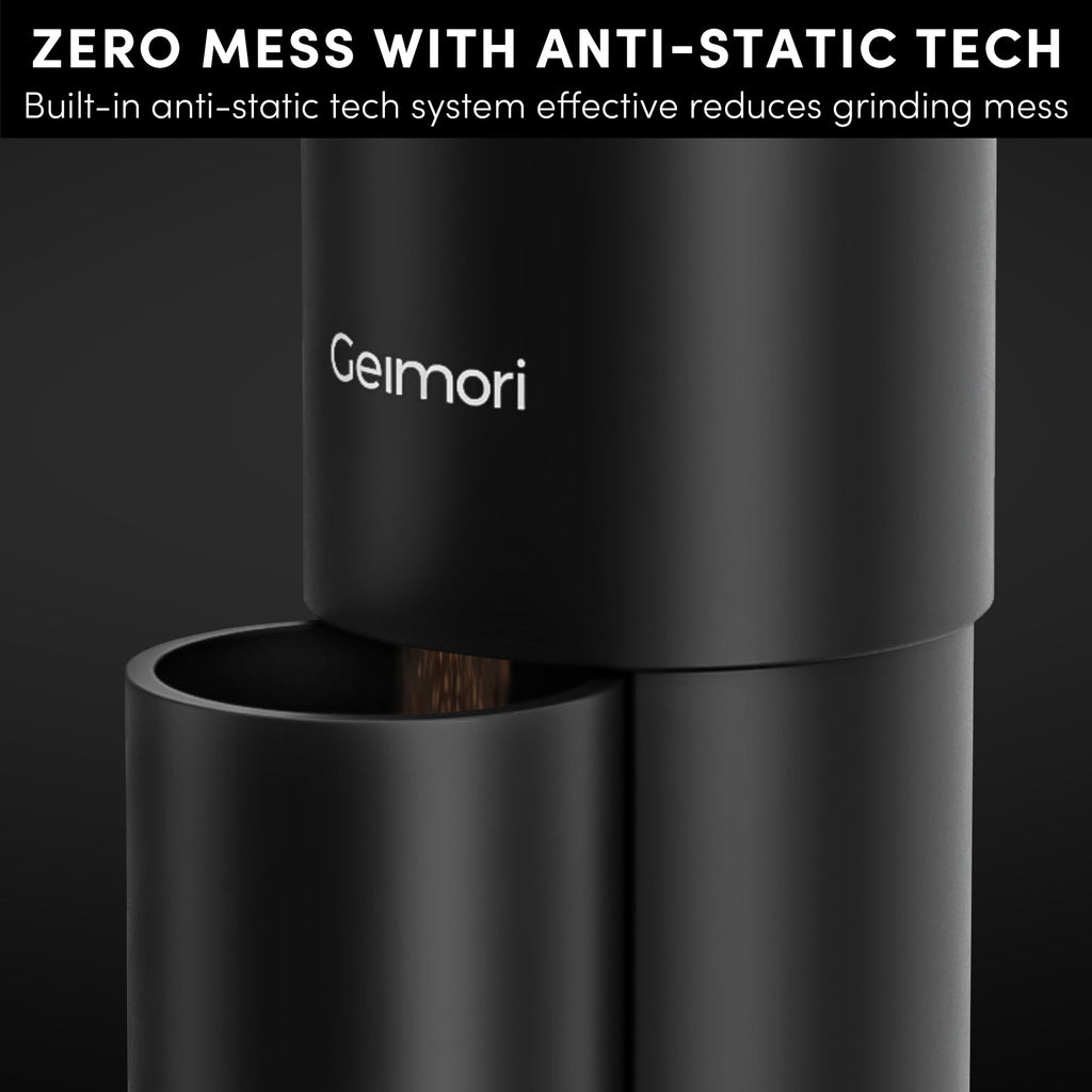 Geimori T38 Plus-The True Pro Grade Portable Coffee Grinder with 38mm Conical Burr, Anti-Static Tech, Stepless Grind Settings, Zero Retention - Wirsh