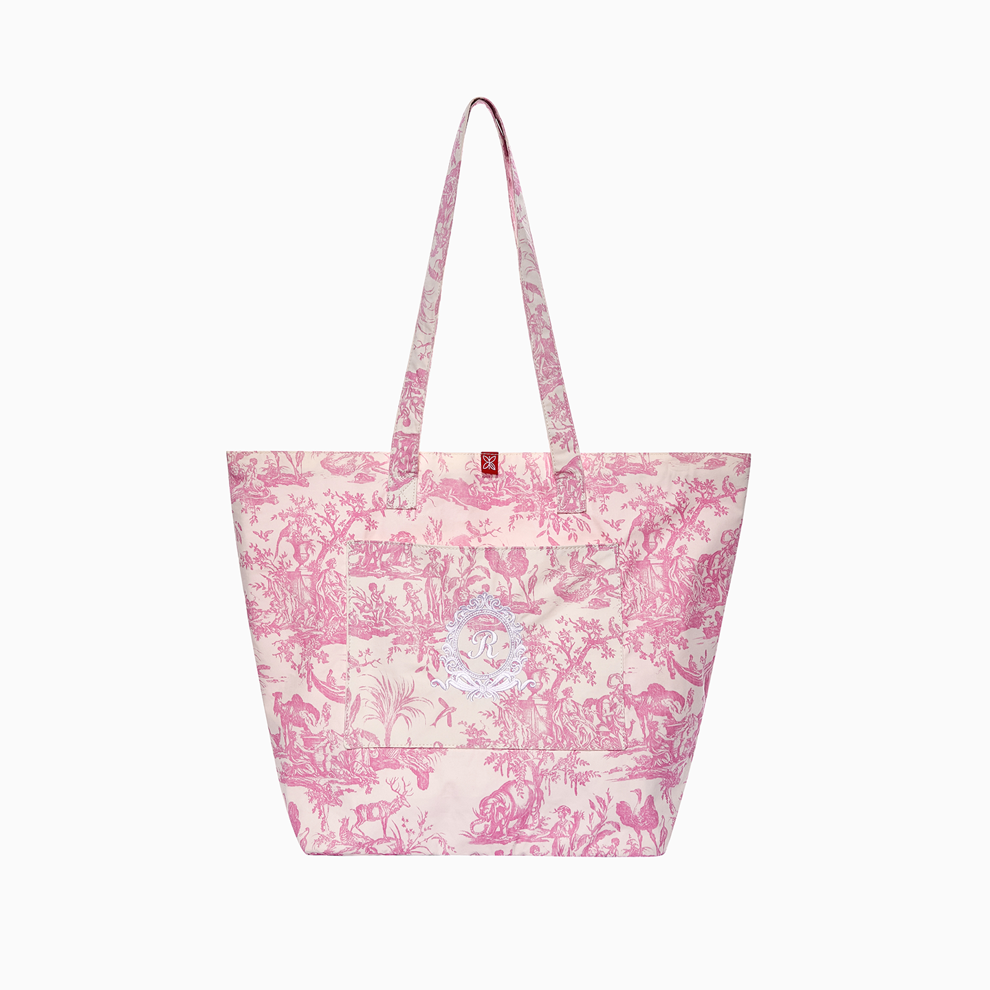 French Toile de Jouy Premium Cotton Tote Bag-1