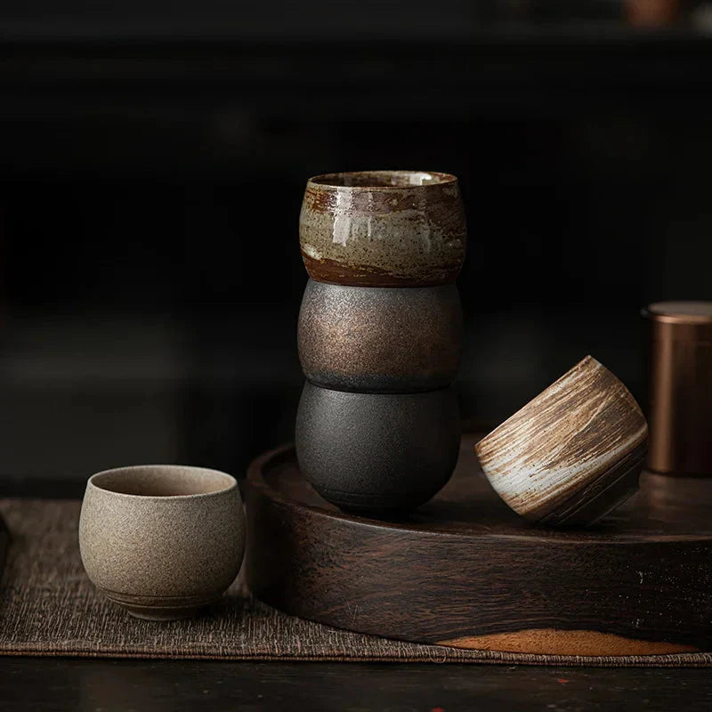 Japanese Handmade Ceramic Tea Cup | Antique Kung Fu Tea Set