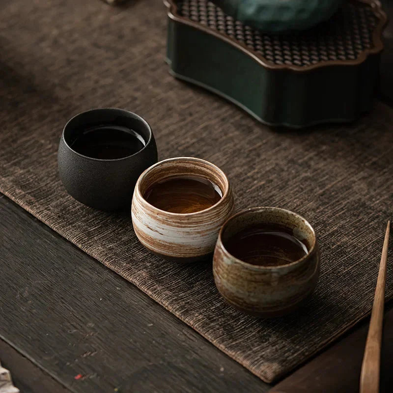 Japanese Handmade Ceramic Tea Cup | Antique Kung Fu Tea Set