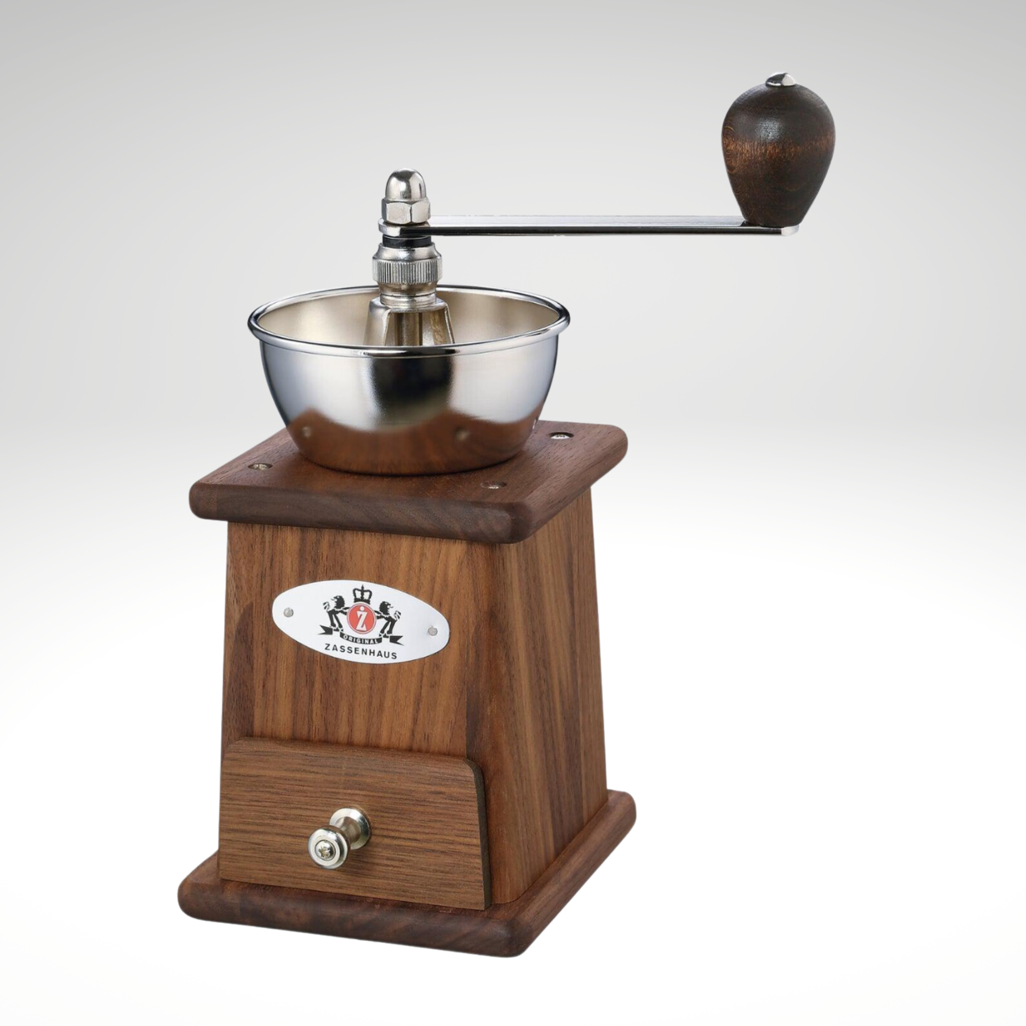 Santos Coffee Mill, Walnut, 4.5" x 4.2" x 9.25"