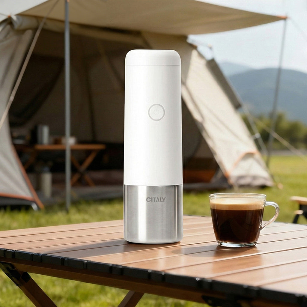 Wirsh Citaly GO-1 Portable Espresso Machine, Fast Self-Heating, PD 3.0 Fast Charge, 3*2500mAh, Capsule & Ground Coffee Compatible