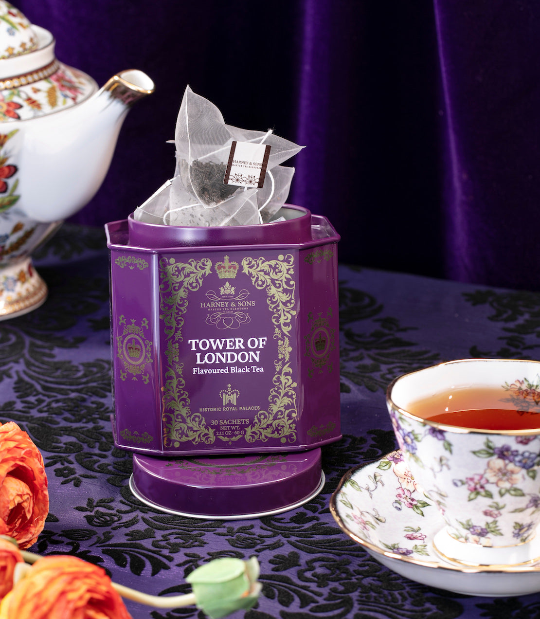 Tower of London Blend, HRP Tin of 30 Sachets - Harney & Sons Fine Teas