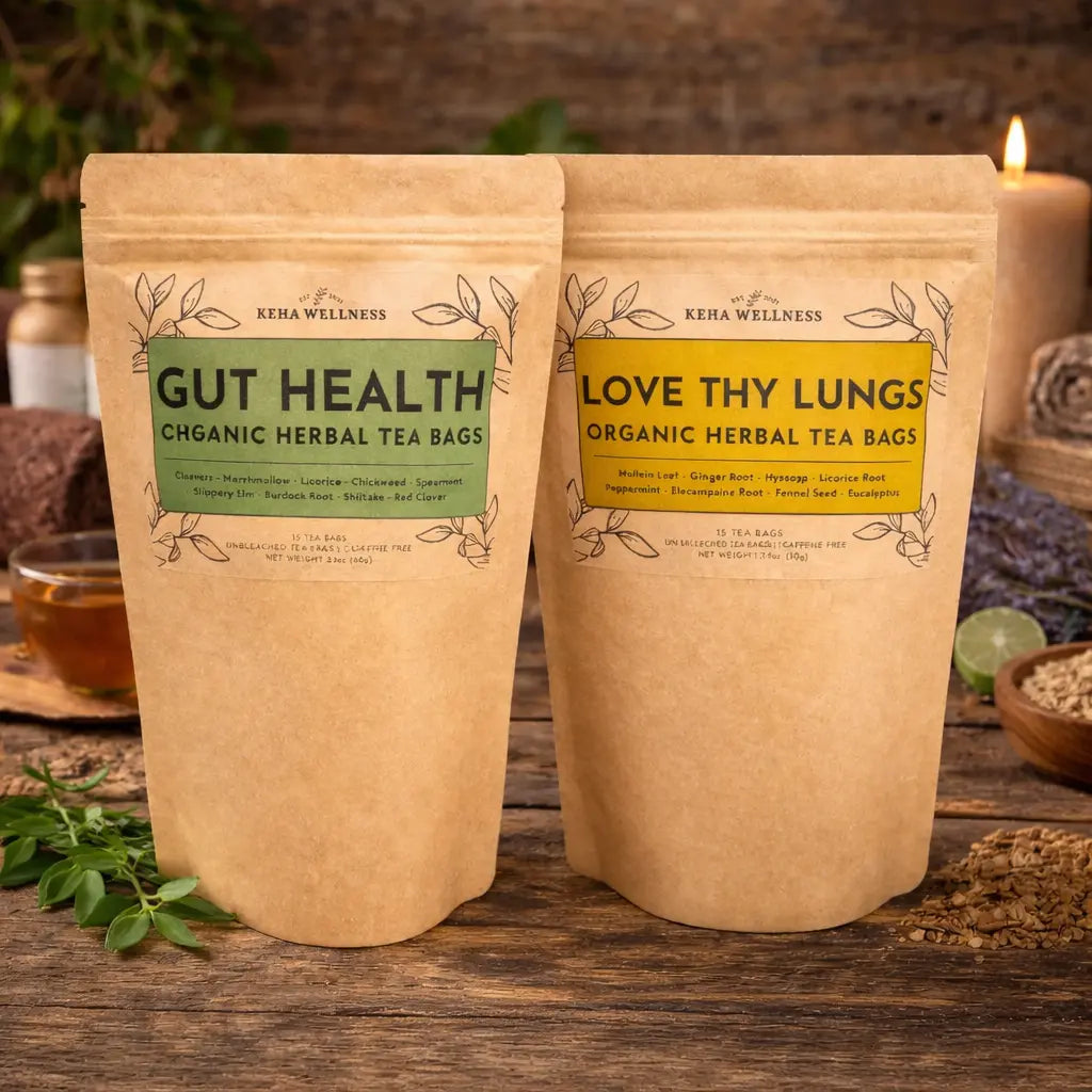 Love Thy Lungs & Gut Health Tea Bundle | Breathe + Soothe Duo - Keha Wellness
