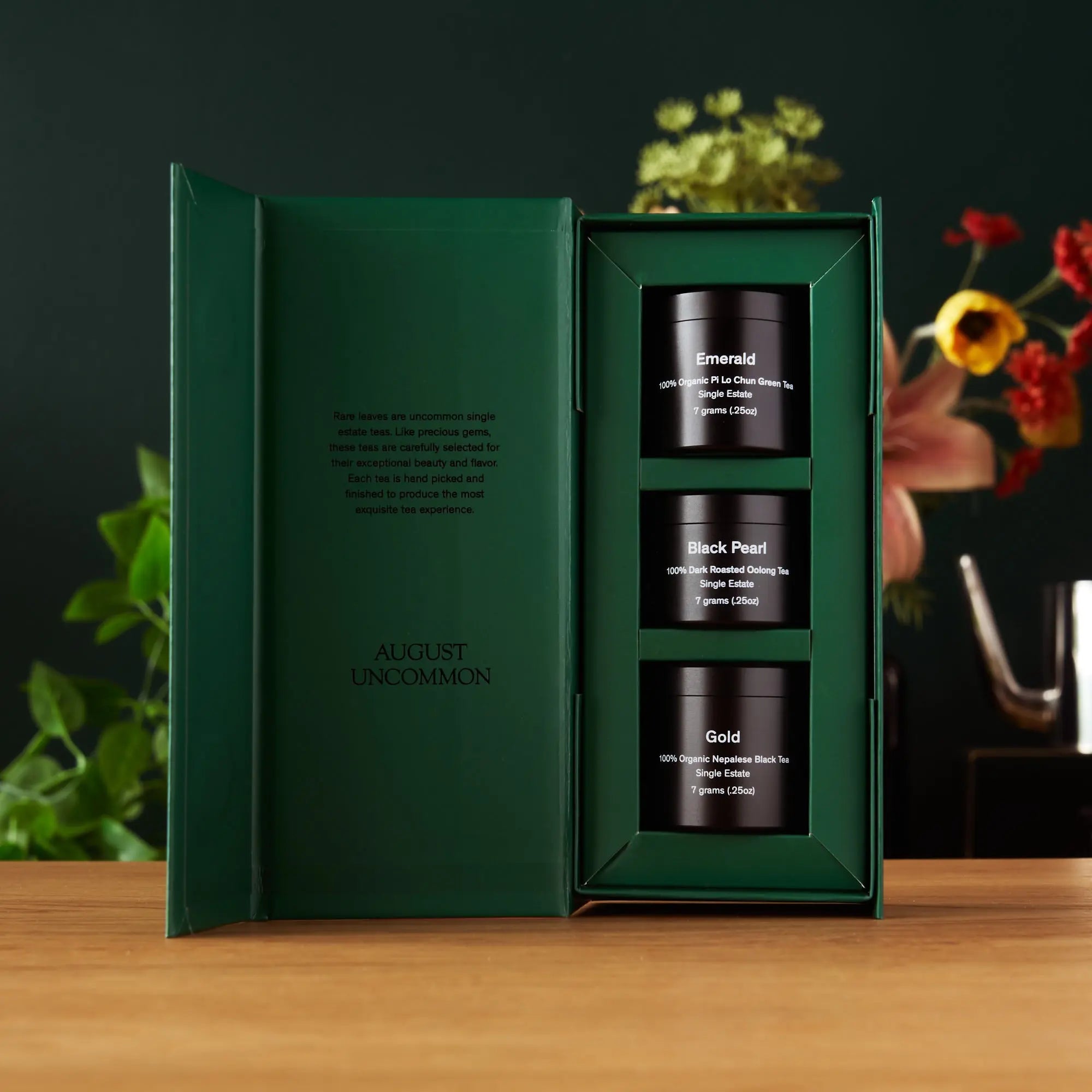 Rare Leaves Single Origin Tea Mini Tin Sampler - August Uncommon Tea